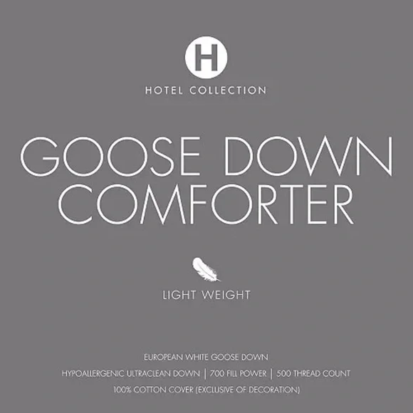 Hotel Collection Goose Down Comforter queen new